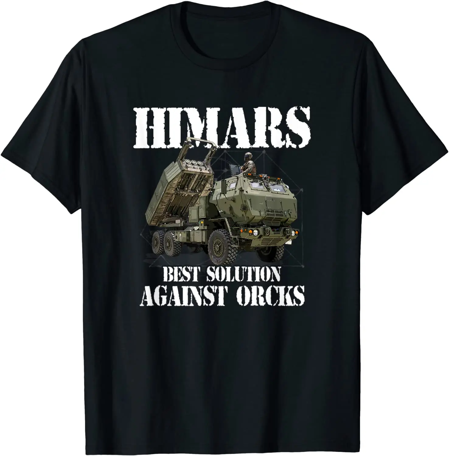 

Himars Best Solution Againts Orcks Army Ukraine Men T-Shirt Short Sleeve Casual 100% Cotton O-Neck Summer TShirt