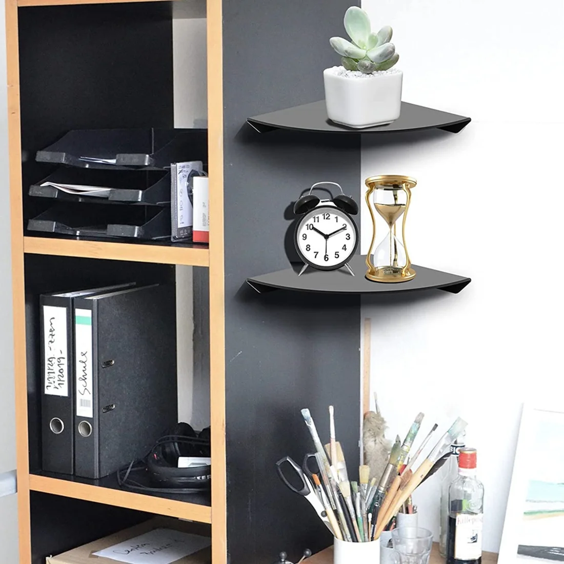 2 шт. настенные акриловые угловые полки для душа