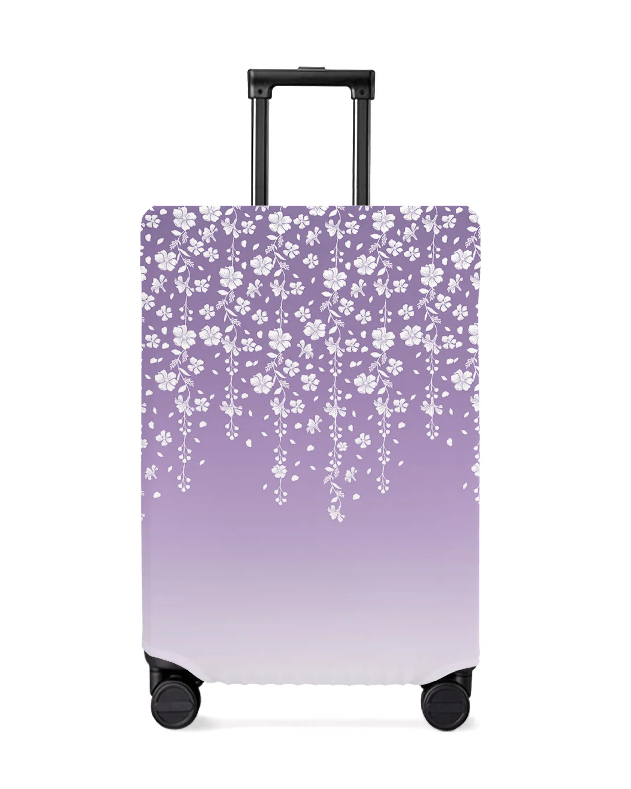 

Purple Gradient Flowers Travel Luggage Cover Elastic Baggage Cover For 18-32 Inch Suitcase Case Dust Cover Travel Accessories