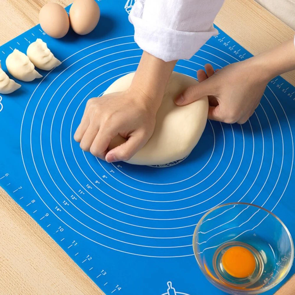 Large Silicone Mat Kitchen Kneading Dough Baking Mat Rolling Liner Pad Pastry Cake Bakeware Paste Flour Table Kitchen Accessorie