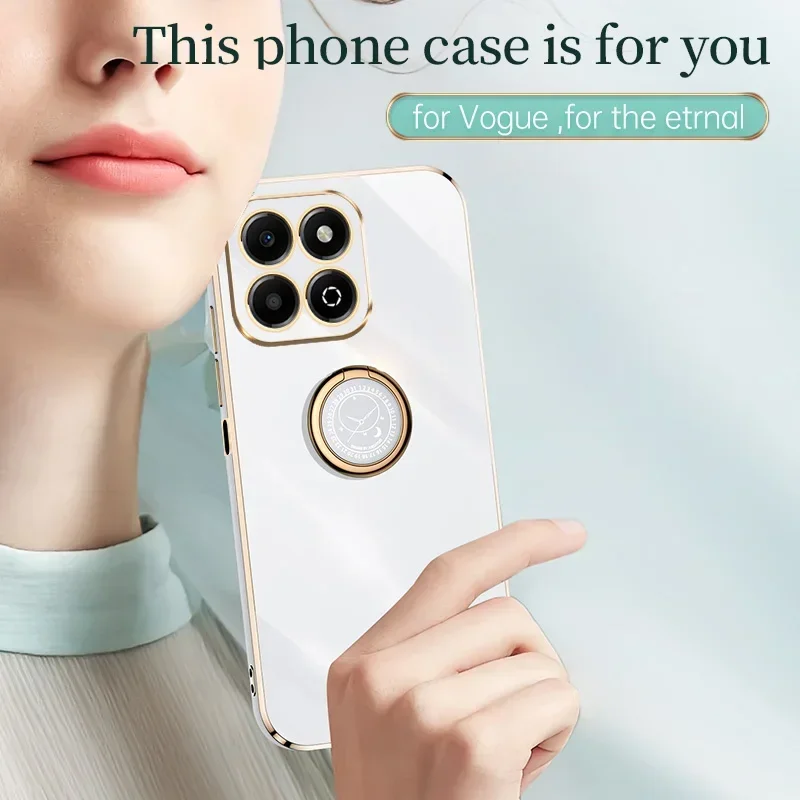 Для Honor X6b Чехол Мягкий силиконовый чехол для X 6 b HonorX6b 56 &quotкольцевой держатель