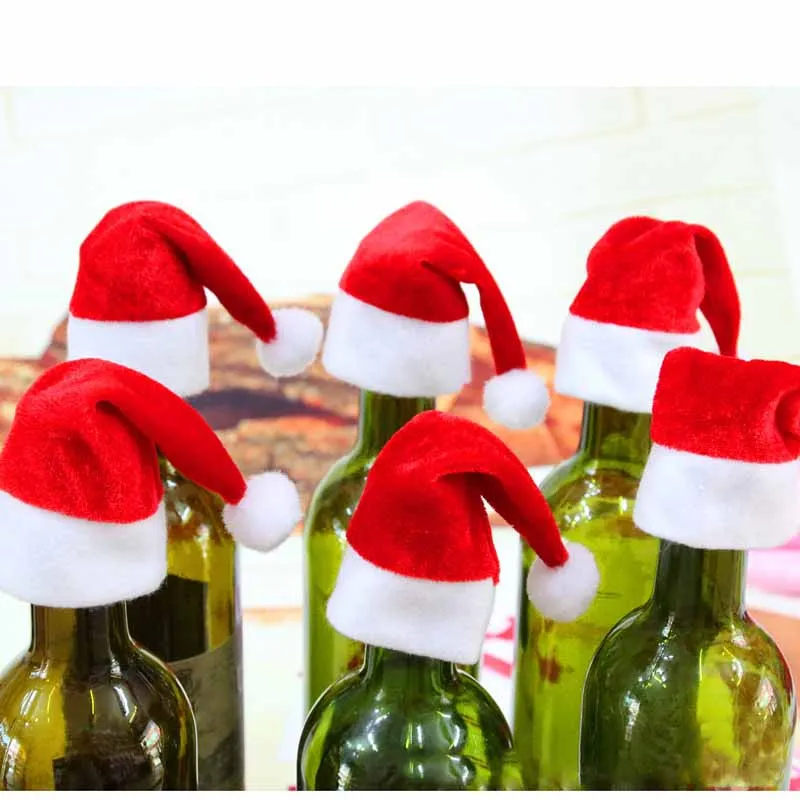 

10 шт. 2022 рождественские украшения, аксессуары для украшения дома, сумка для посуды, Рождественская шляпа, Рождественский держатель для кухо...