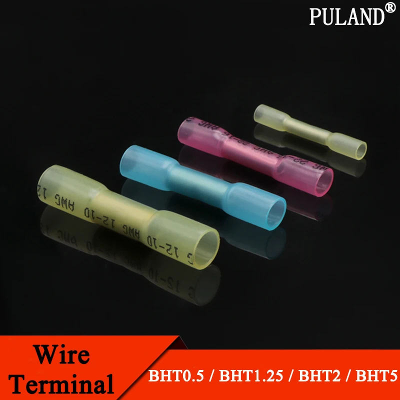 10/100 шт., термоусадочные трубки BHT0.5 BHT1.25 BHT2 BHT5 AWG22-10