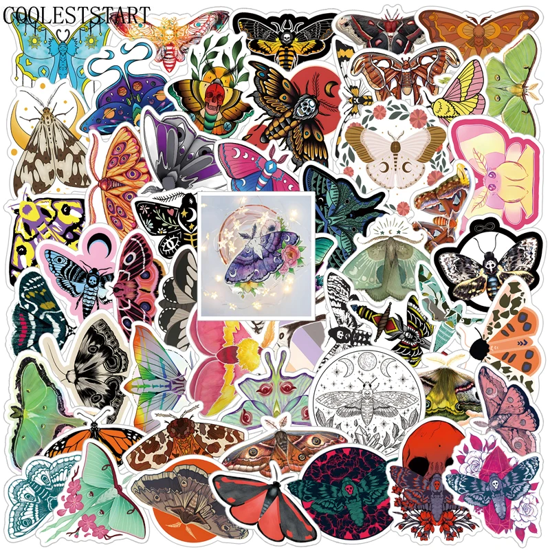 

10/50Pcs Animal Funny Moth Graffiti Stickers For DIY Skateboard Luggage Waterproof Motorcycle Phone Water Cup Notebook Car Toys