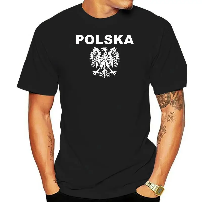 

2023 Latest Men T Shirt Fashion Summer The New Fashion Poland Coat Of Arms 100 % Cotton Tee Shirt For Men custom made