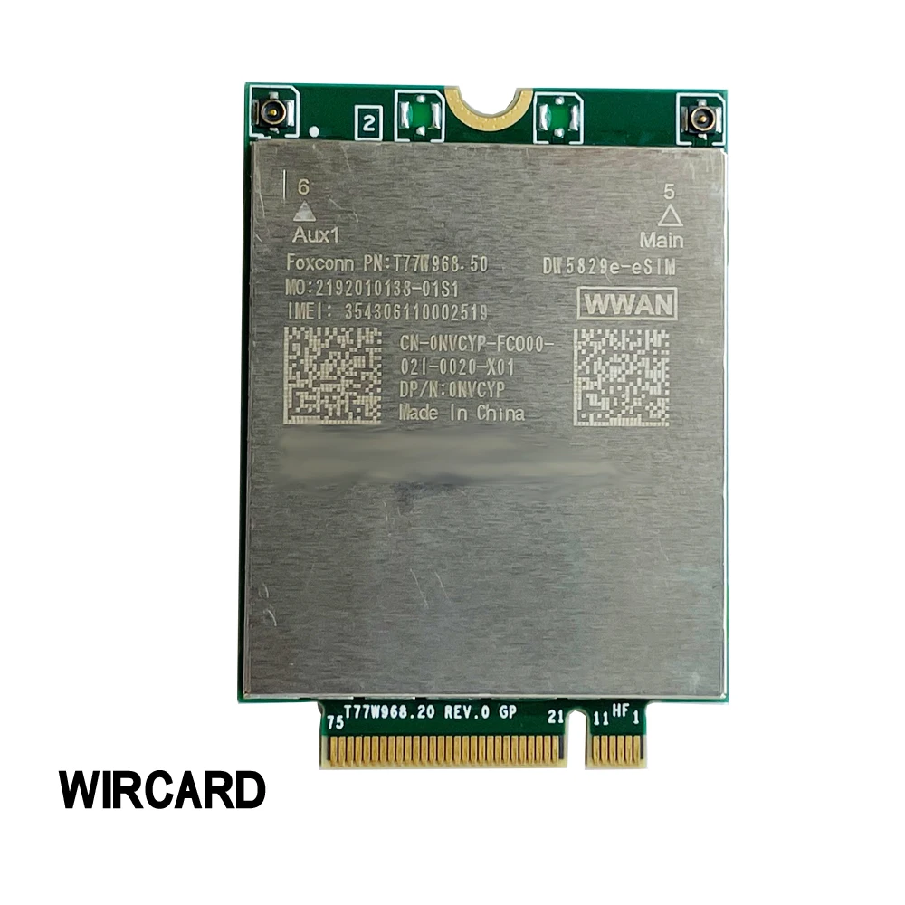Фото Модуль 4G DW5829e-eSIM t77w968,50 FDD-LTE, X20, LTE, Cat9, 450 Мбит/с, TDD-LTE, для Dell 7320, 7330, 7520, 7530 №2