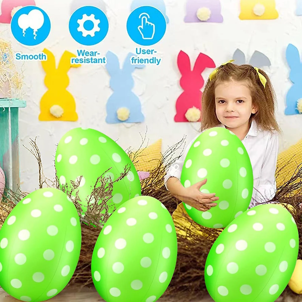 24-дюймовые надувные пасхальные яйца гигантские наполняемые красочные