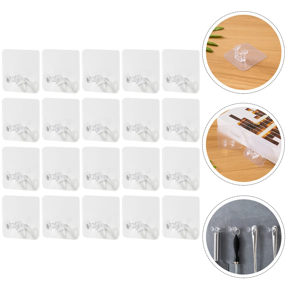 

20pcs Wall Mounted Plug Hook Wire Organizer Power Cable Management Organizer