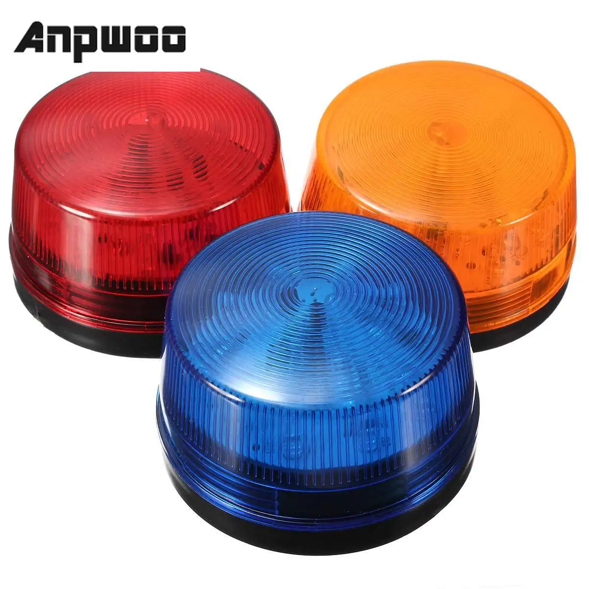 

ANPWOO High Quality Waterproof 12V 120mA Safely Security Alarm Strobe Signal Safety Warning Blue Red Orange Flashing LED Light