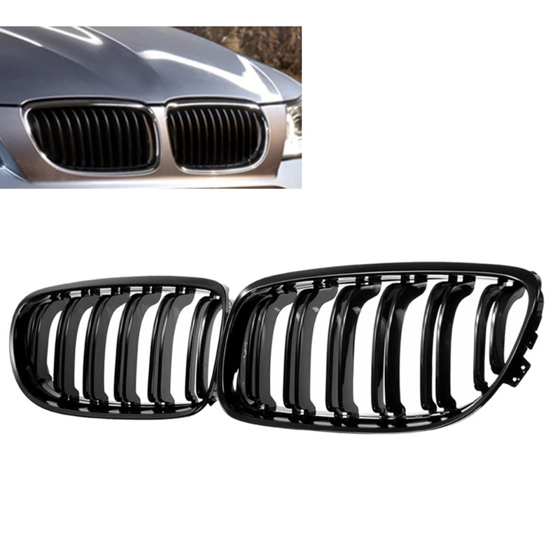 

1 Pair Car Front Grille Gloss Black Inlet Grille for BMW E90 LCI 3-Series Sedan/Wagon 2009 - 2011