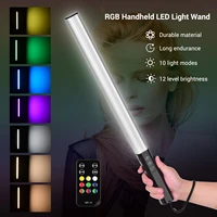 led handheld rgb light wand rechargeable photography light stick 10 lighting modes 12 brightness levels 1000 lumens 3200 5600k