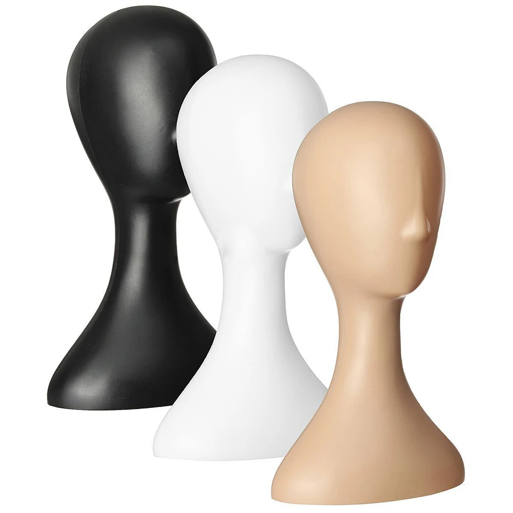 

1pc Mannequin Head White/black/skin Tone PE Mannequin Head For Clothing Store Barber Shop Showcasing Wigs Hats Scarves Jewelry