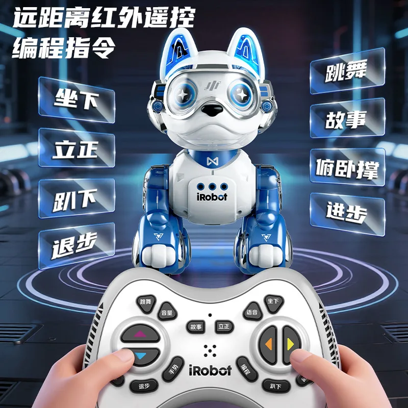 Фото Интеллектуальные детские игрушки Yanxuan Voice AI: электрический робот на радиоуправлении для мальчиков и девочек, ходячий робот, подарки, животные-роботы №2