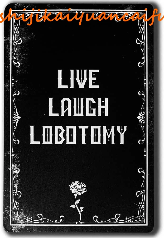 Cusde Живой Смех Лоботомия Знаки Винтаж Забавные Металлические Оловянные