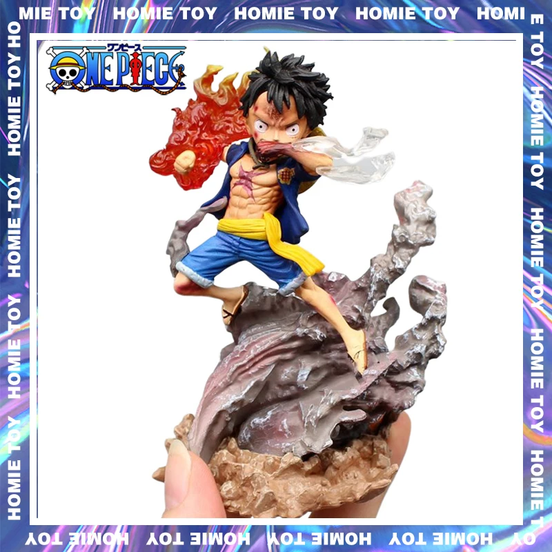 

Anime One Piece Luffy Figure Gear 2 GK Action Figures Wano Country 12cm Pvc Q version Statue Figurine Model Doll Toys Kids Gift