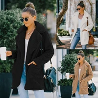 winter coat for women autumn and winter womens coats long thickened cashmere coat women clothing loose plush casual coat