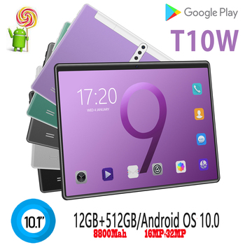 Pad T10W Firmware 5G 10.1 Inch Android 10 8800mAh 12GB 512GB ROM IPS 10 Core Factory Sales With Keyboard Google Play Tablet PC