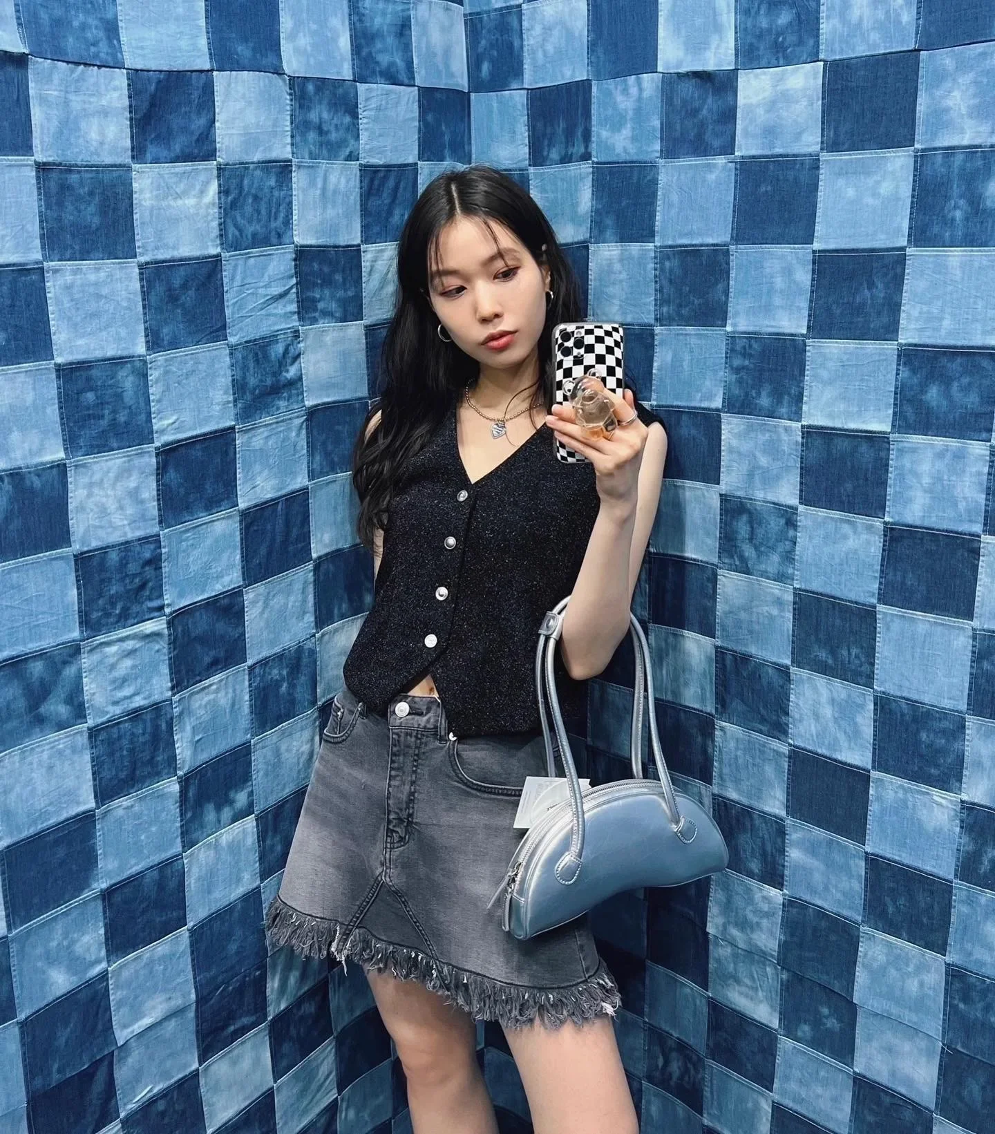 Летняя джинсовая юбка со звездами новая дизайнерская рваная мини-юбка А-силуэта