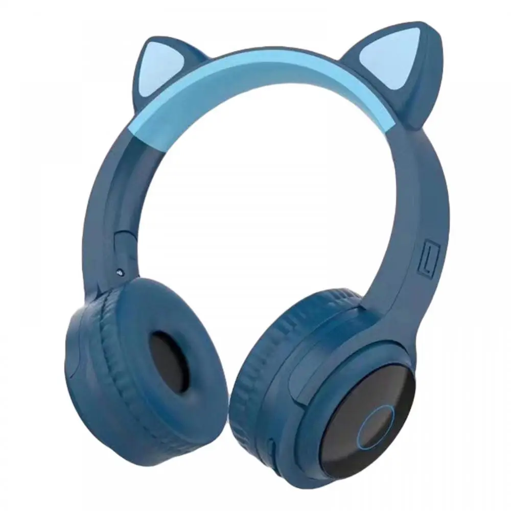 

400mAh Fashion Wireless Bluetooth 5.0 Headphone Long Standby Time Tws Earphones Cat Ear Headset Sport Earbuds Luminous