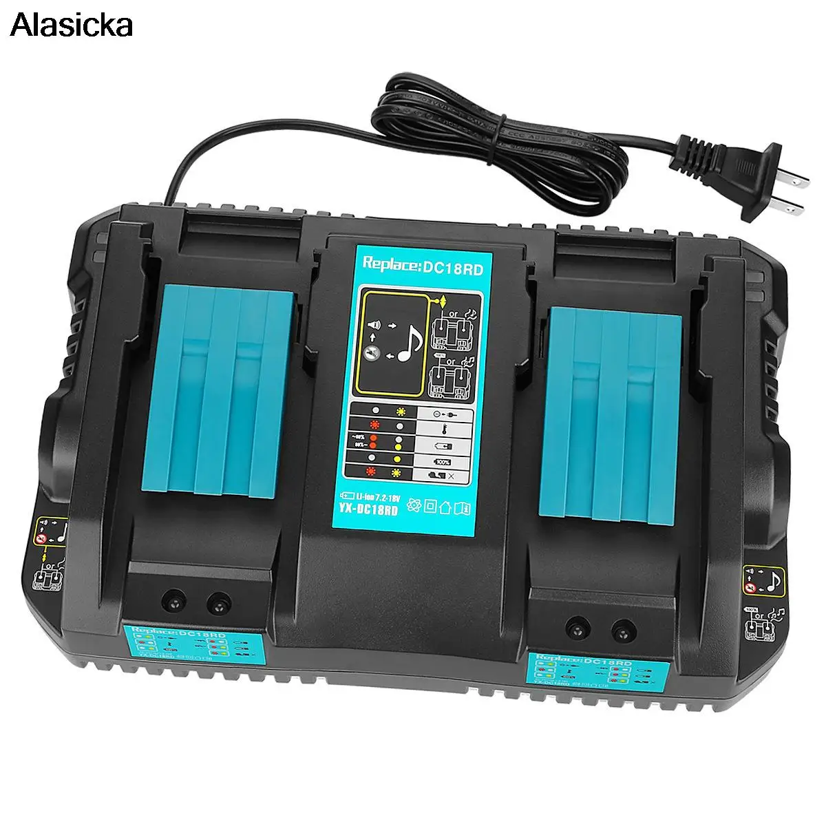 Зарядное устройство с двойным аккумулятором 4A для Makita, зарядный ток 14,4 в 18 в BL1830 BL1815 Bl1430 BL1420 DC18RC DC18RD DC18RA, электроинструмент