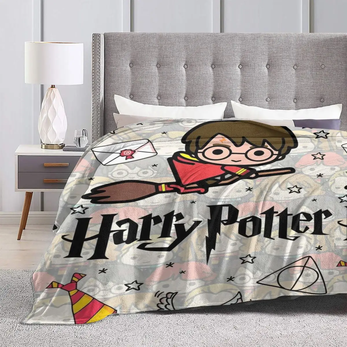 H-HARRY P-POTTER фильм мягкое теплое одеяло фэнтези литература романы плюшевое пушистое