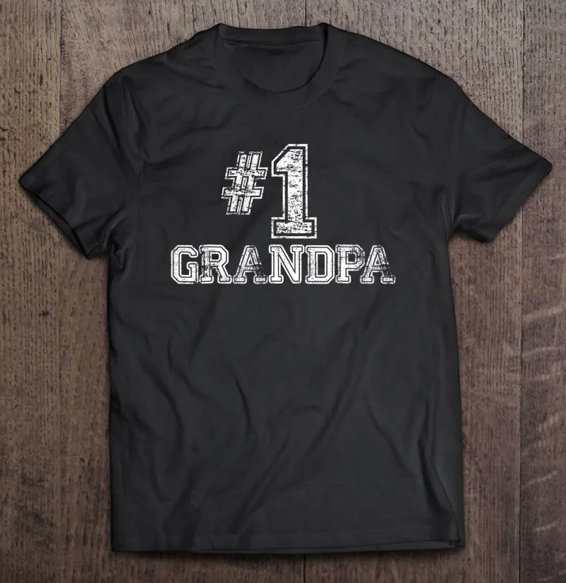 

Мужская футболка на День отца 1 дедушка-номер один мужские гранж футболки с коротким рукавом Футболка мужская одежда Топы