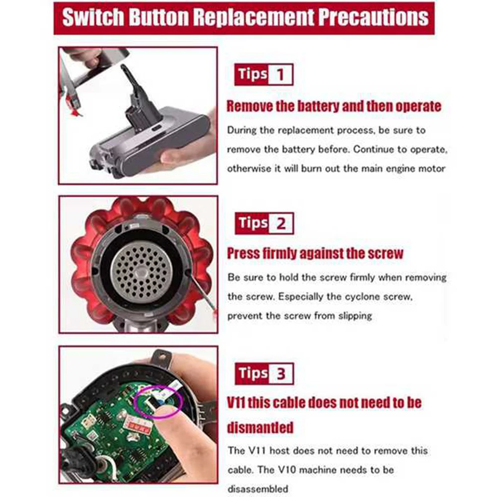 

6Pcs Extra Strong Trigger Power Button Switch for V10 V11