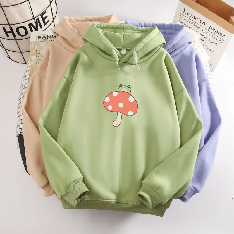 

Cute Hoodie Aesthetic Clothing Spring Autumn Kawaii Graphic Hoodies Women Vintage Hoodie for Teen Girls