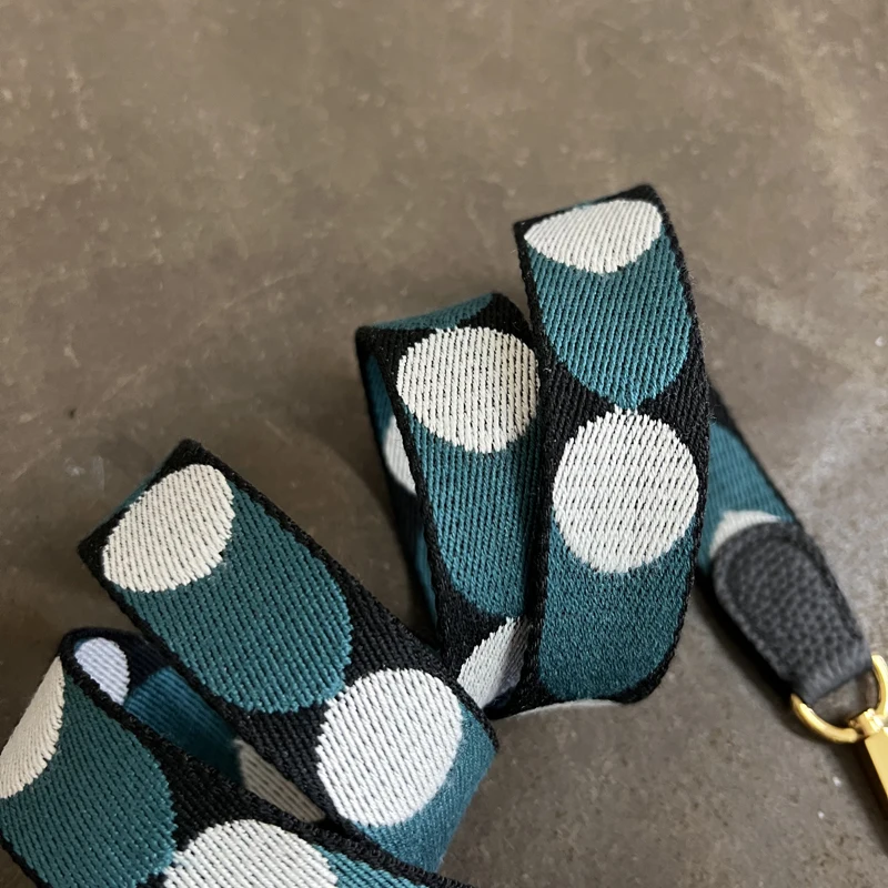 Evelyn Bag Belt Customization/Cowhide Material Bag Belt Shoulder/One-inch Wide Polka-dot Pattern Shoulder Strap