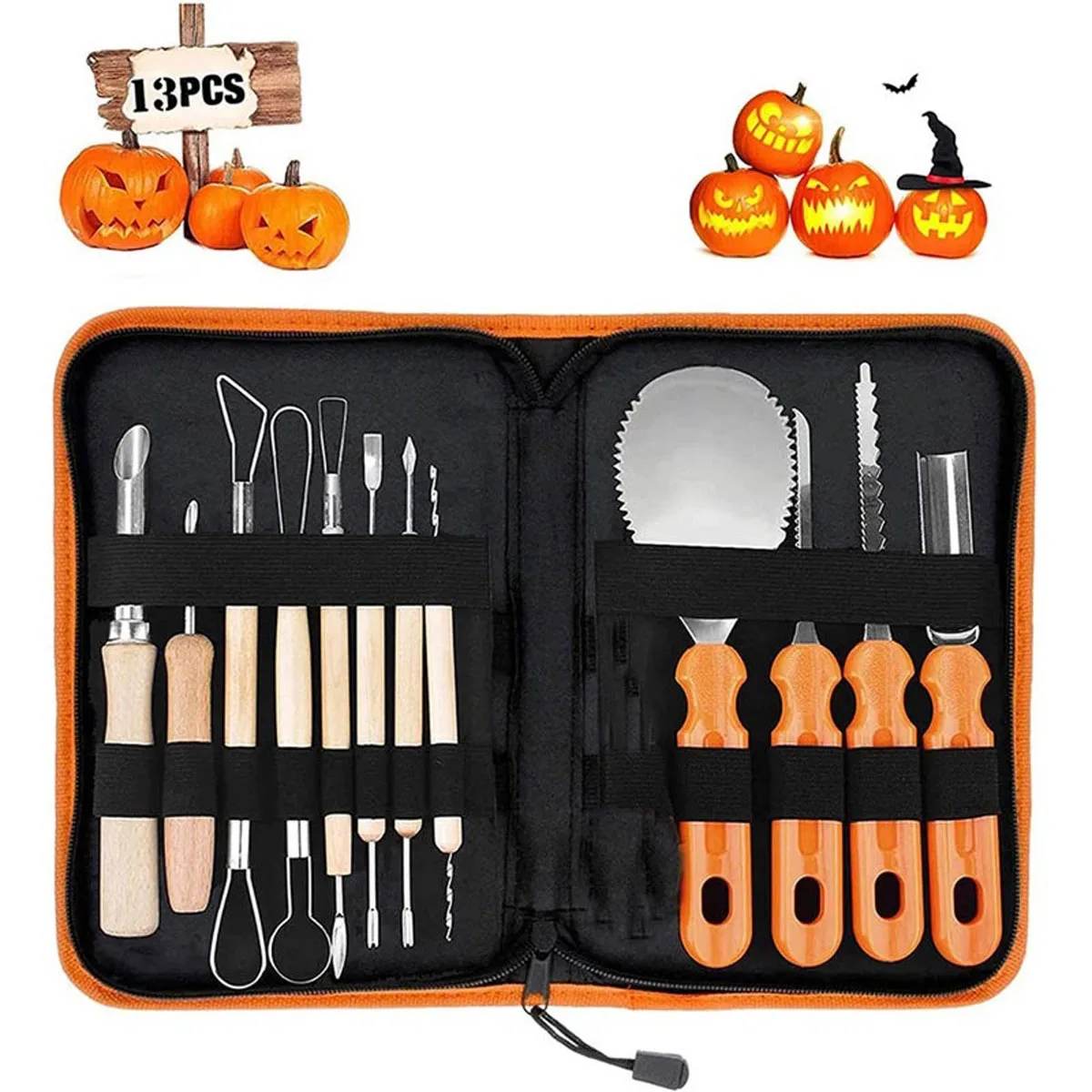 

Набор для вырезания тыквы из нержавеющей стали, 13 шт.