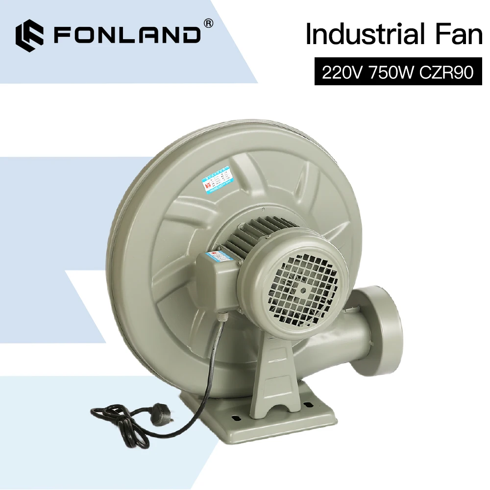 FONLAND 220V 750W Exhaust Fan Air Blower Centrifugal for CO2 Laser Engraving Cutting Machine Medium Pressure Lower Noise enlarge