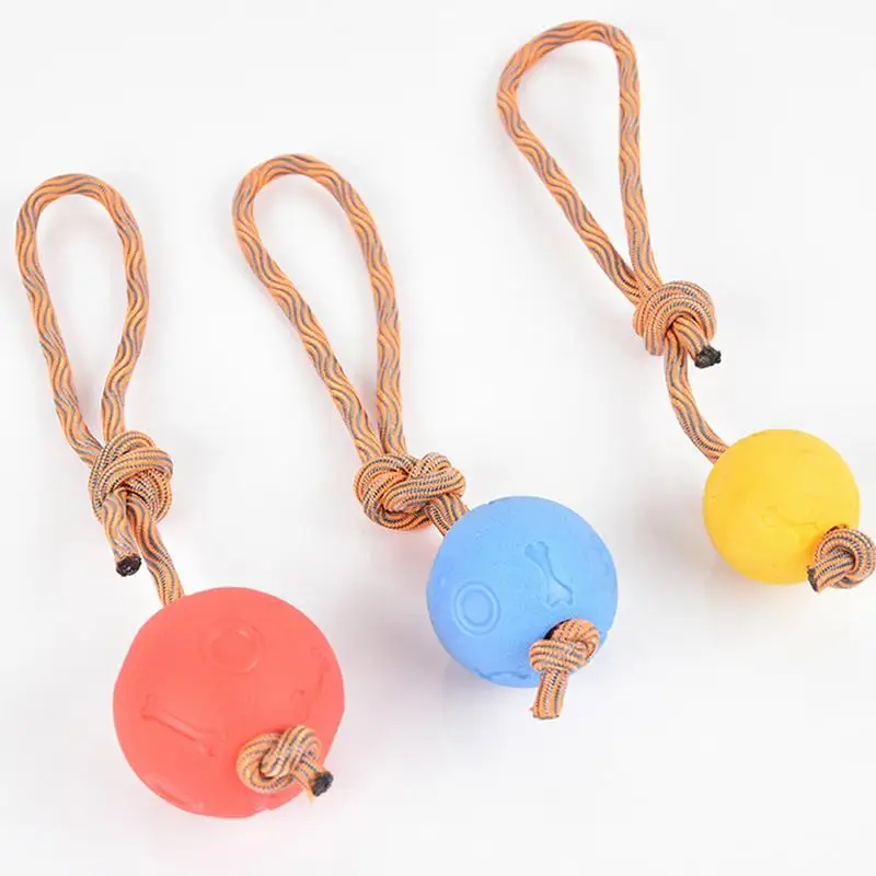 unkowa interaktywna gumowa zabawka dla psa Piłka Zabawka na ząbkowanie Zaopatrzenie żucia Podwórko Nibbling Knot Ball Akcesoria zwierząt 2024