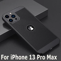 heat dissipation phone case for iphone 11 12 13 pro max cover ultra thin hard pc hollow case for iphone x xr xs max 7 8plus capa