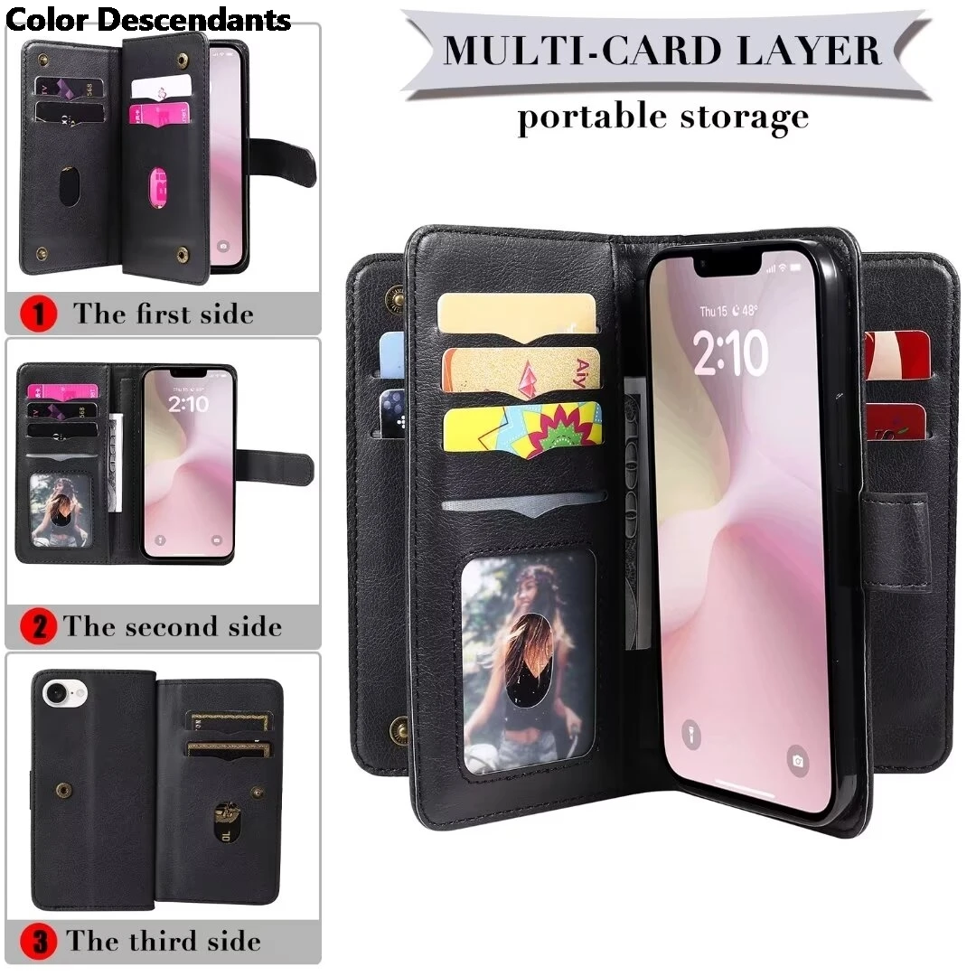 Кожаный чехол-кошелек с откидной крышкой для телефона Sony Xperia 1 ii 5 10 iv