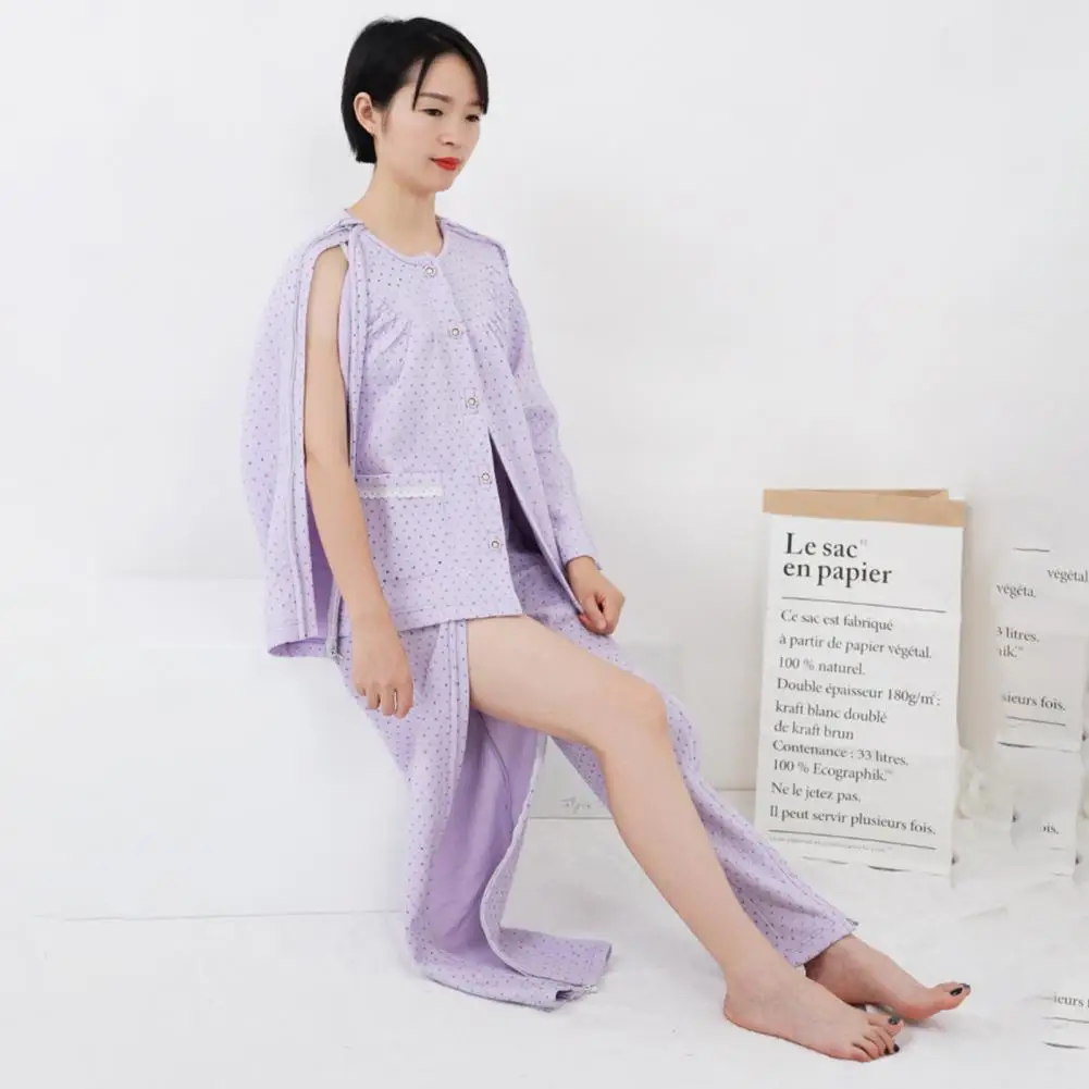 Nursing Clothing Innovative Lightweight Soft Long Dress Trousers Nursing Suit for Adult  Nursing Shirt  Nursing Suit