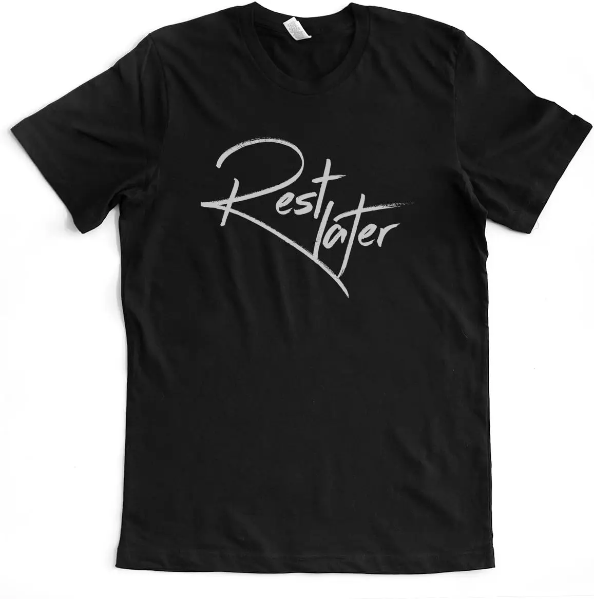 Футболка Inkopious Rest Later унисекс мужская с круглым вырезом черная