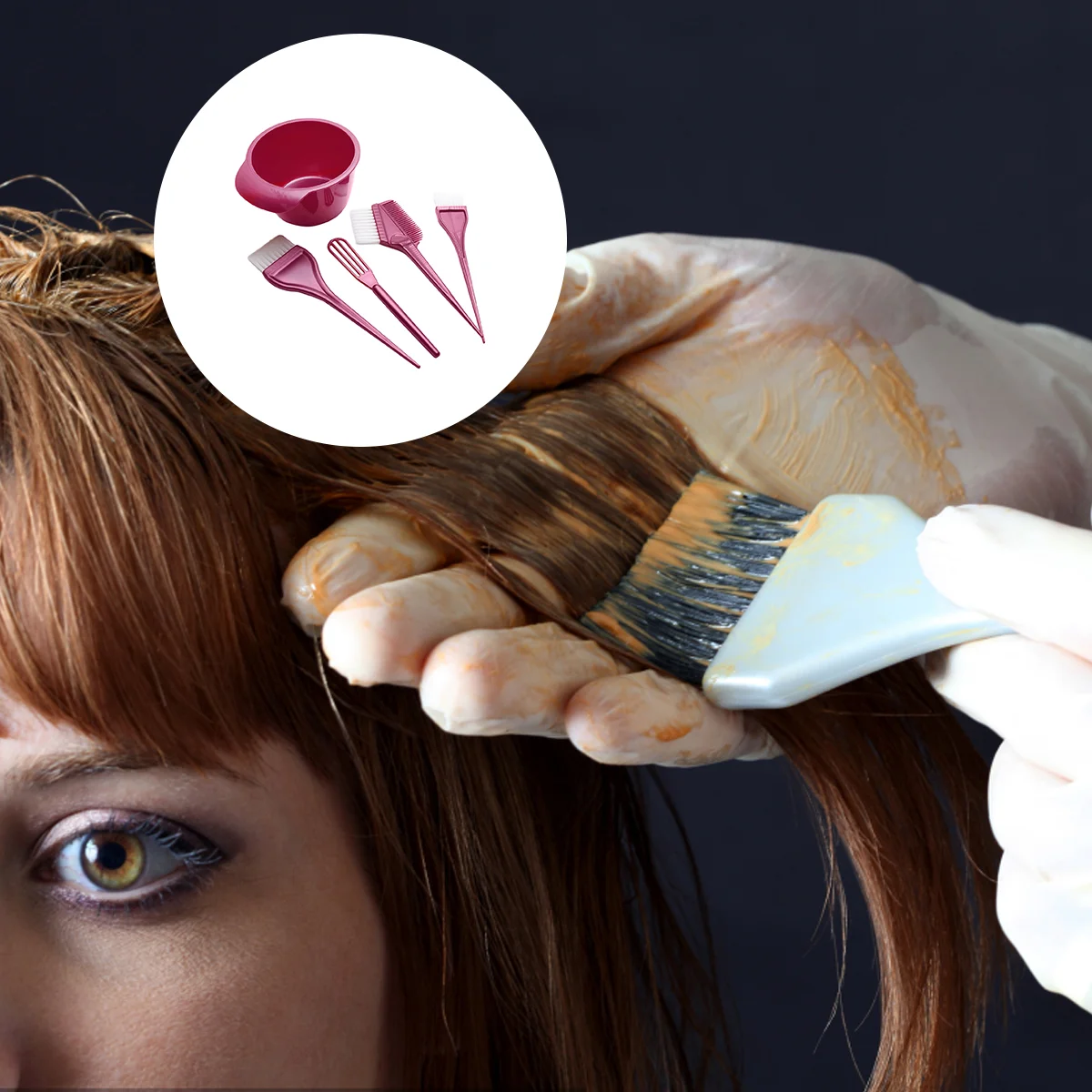 

1 Set Hair Coloring Kit Salon Practical Home Hair Dyeing Brushes Hair Dyeing Tool Hair Dye Cream Stirrer Hair Coloring Set