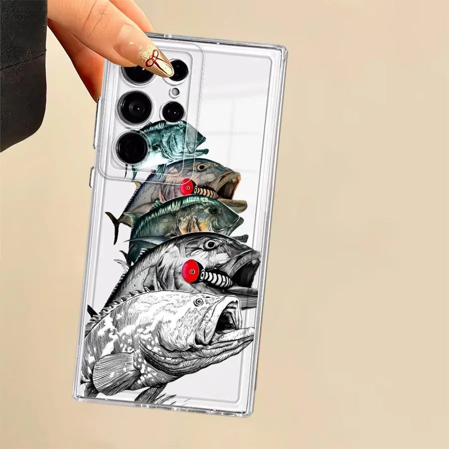 Фото Креативный чехол с рисунком рыбы для Samsung Galaxy S26 Note 20 Ultra 10 S20 Plus S24 S21 S25 Edge S22 FE S23 Ultra №2