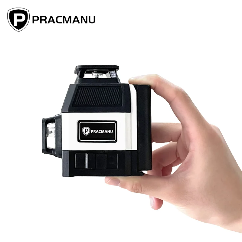 Pracmanu мини лазерный уровень 12 линий 3D самонивелирующийся 360 Горизонтальные и