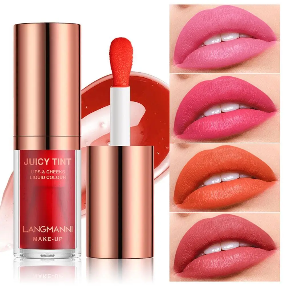

Liquid Lipstick Lip Gloss Cheek Tint Blusher Waterproof Lightweight Long-lasting Matte Lip Stain Lip Glaze For Women Cosmetics