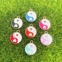 20pcs 1518mm enamel kung fu tai chi charms pendants for necklaces earrings diy making yin yang charms handmade jewelry findings
