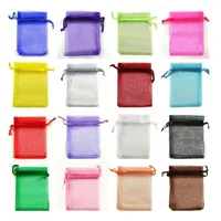 50PCS 20x30 25x35 30x40CM Organza Bags Jewelry Packaging Bags Gift Pouches Travel Toy Storage Drawable Bags Wedding Party Decor 