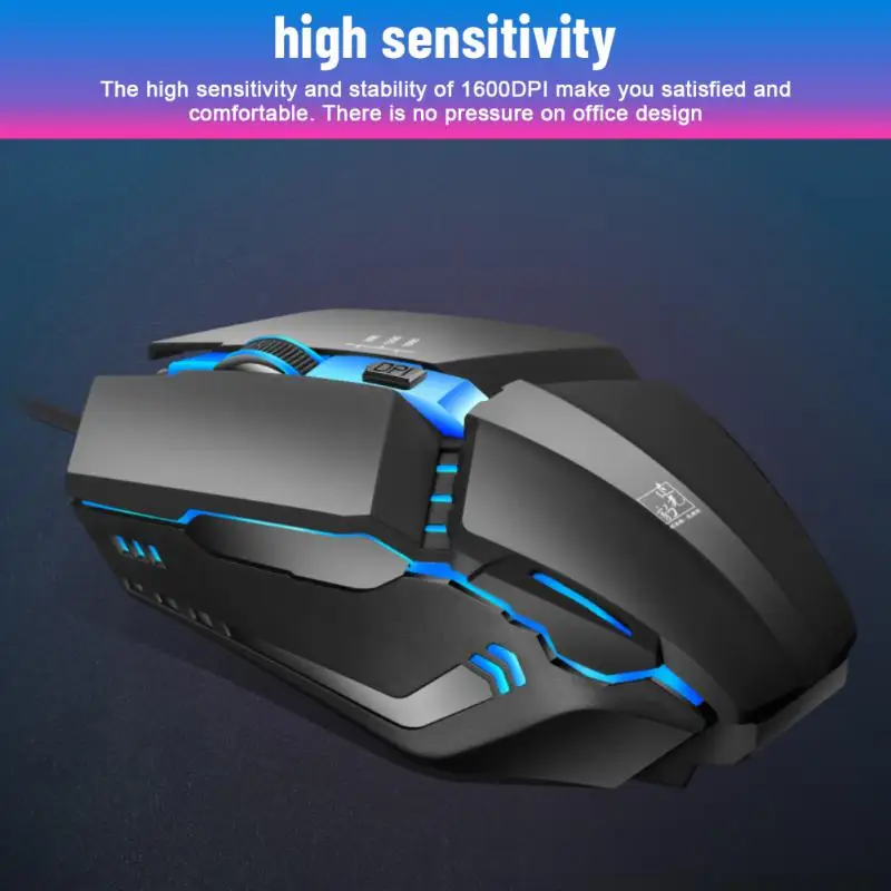 

800/1200/1600DPI K3 wired mouse usb luminous computer competitive game mouse peripheral game wired mouse For Desktop Laptop