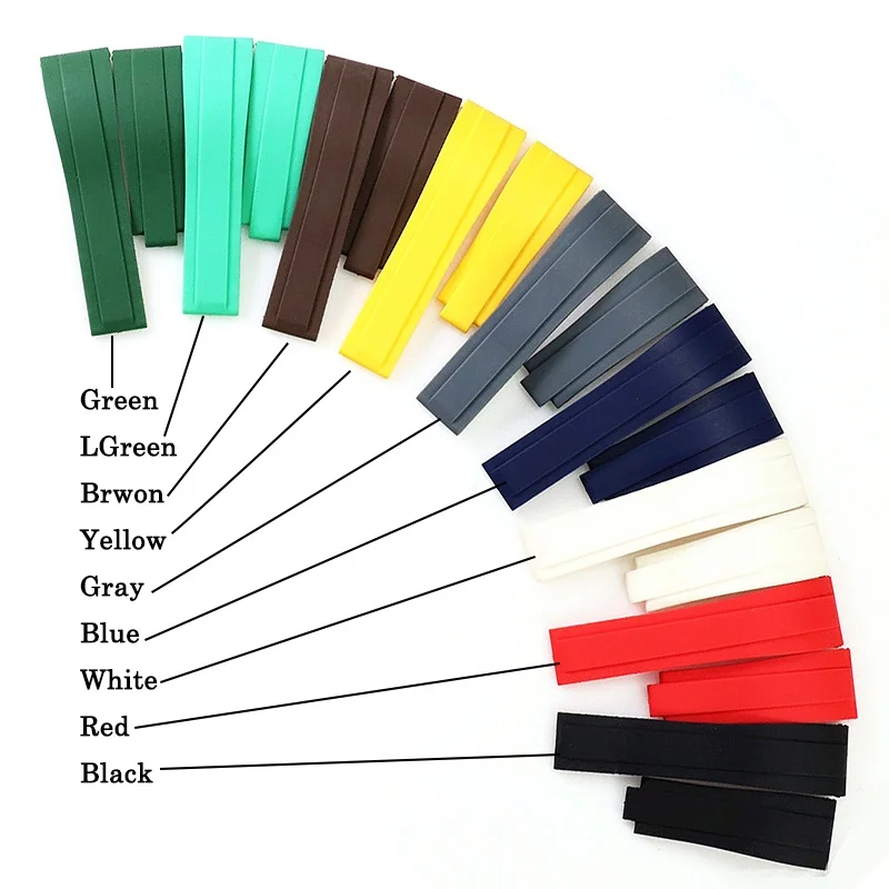 Ремешок силиконовый для часов резиновый сменный Браслет из ТПУ дайвинга Rolex GMT