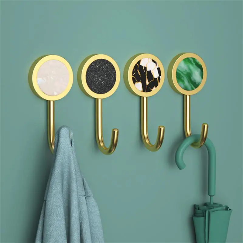 

1PCS Aluminum Hook Golden Towel Hook For Bathroom Clothes Hook Bedroom Robe Hook Coat Hook For Livingroom Kitchen Accessories