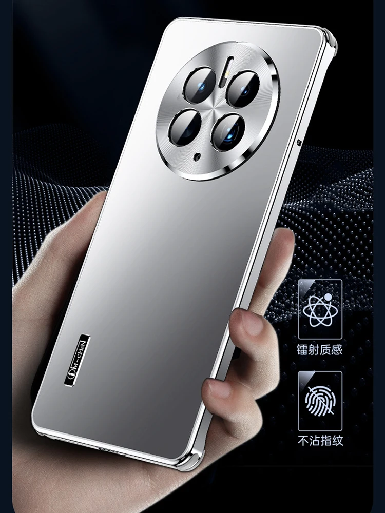 Модный блестящий алюминиевый металлический чехол для Huawei Mate 60 Pro сильная