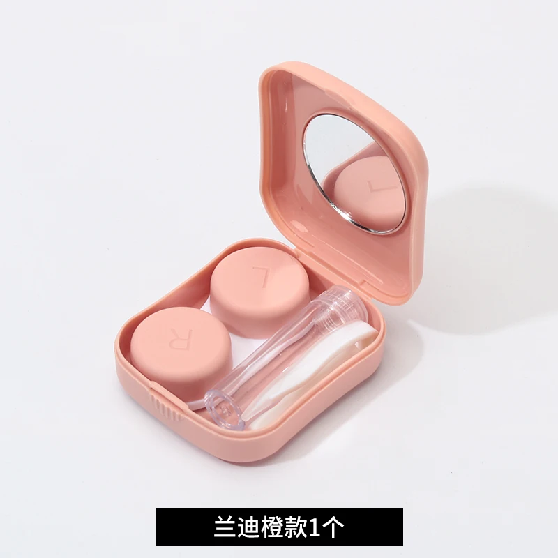 

Contact lens case high-end female cute small portable eye-shaped storage box beauty contact myopia partner box simple
