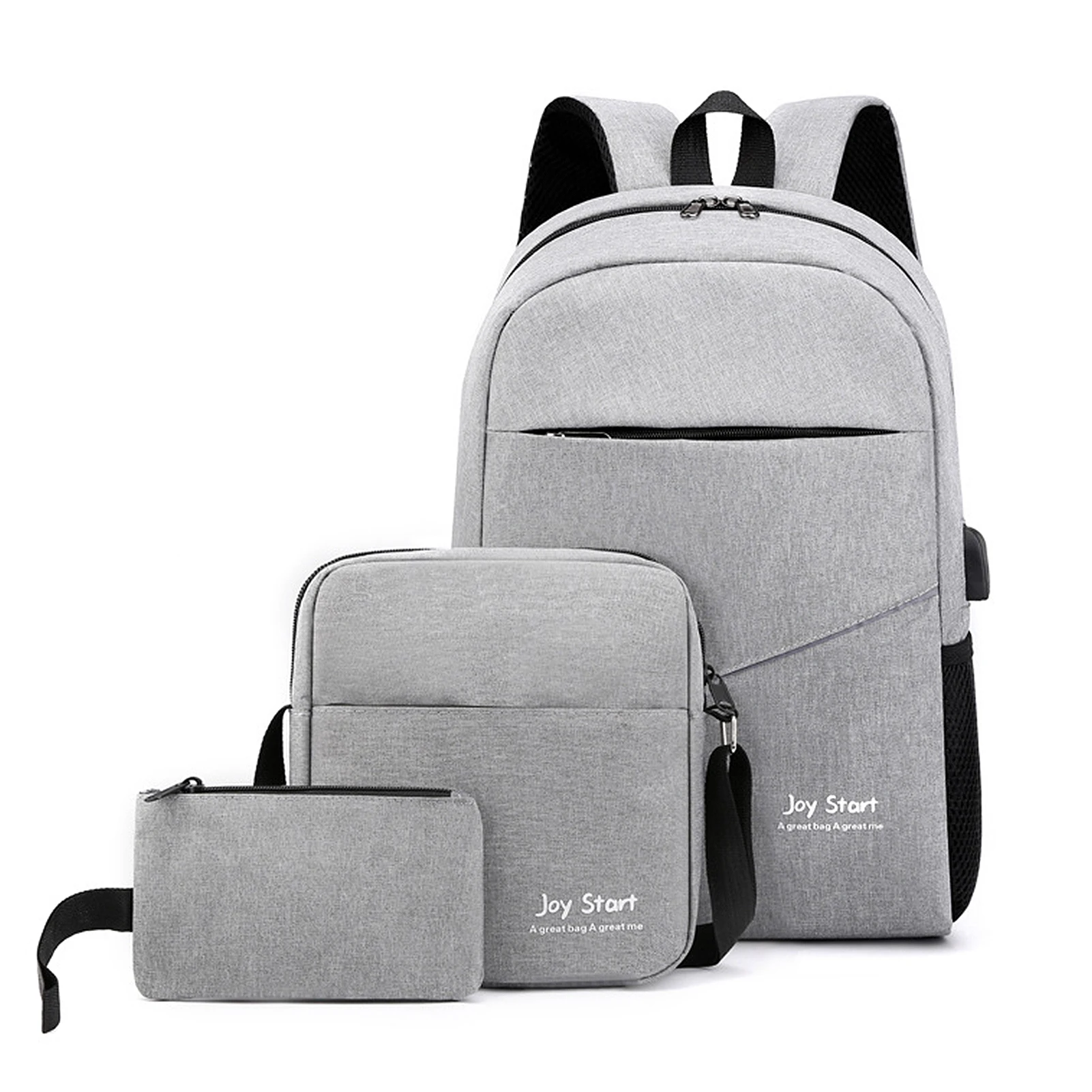 

3pcs Backpack Set Men Women Laptop Backpack Shoulder Bag Small Pocket for Outdoor Camping Travel Work Fits Up to 15.6inches