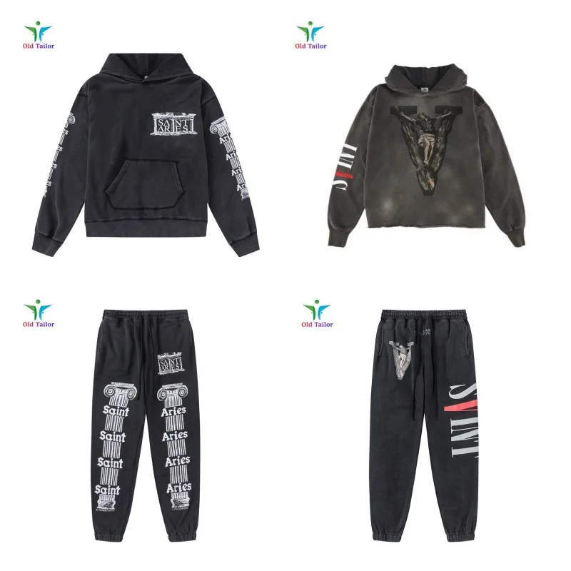 Зимние мужские и женские моющиеся принты модный костюм в стиле Сен высокое