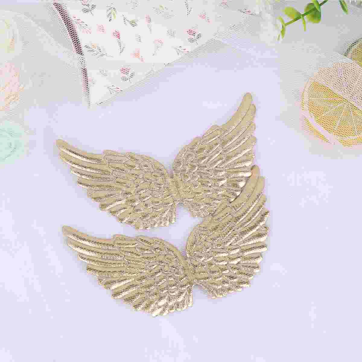 

12 PCS Sew Patches Fashion Jacket Embroidered Backpack Iron Appliques Mini Crafts Angel Wing Embellishments